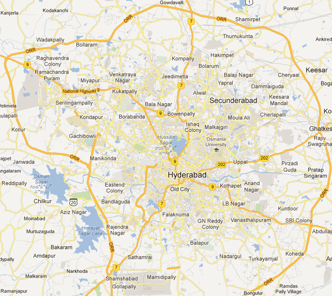 Salmon Safety Nets service coverage map of Hyderabad